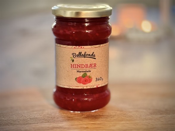 Marmelade hindbær 300g.